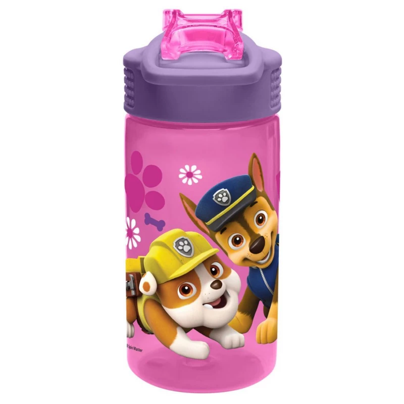 Zak Paw Patrol Plastic Water Bottle - Rubble, Chase, Skye & Everest 16oz - زاك ديزاينز