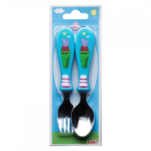 Zak Peppa Pig 2 pieces Flatware Set for Kids - زاك ديزاينز - Image 3