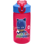 Zak PJ Masks Water Bottle with Straw, Catboy, Owlette & Gekko - زاك ديزاينز