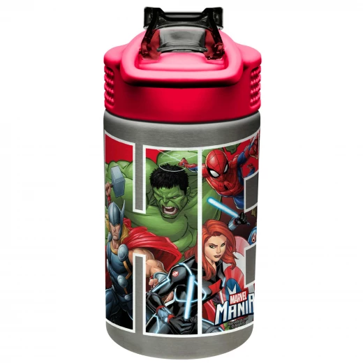 Zak Marvel Stainless Steel Water Bottle for Kids, Black Panther, Captain America, Spider-Man & The Hulk - زاك ديزاينز - Image 5