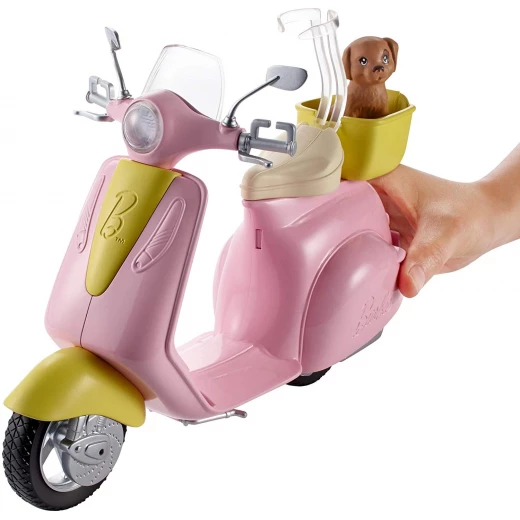 Barbie Motorbike for Doll, Pink Scooter, Vehicle, Multi-Colour - باربي - Image 6
