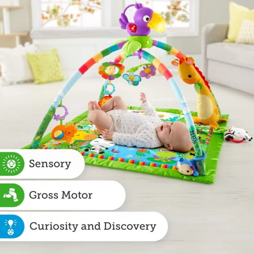 Fisher-Price Rainforest Gym, Baby Playmat with Music and Lights, Suitable from Birth - فيشر برايس - Image 11