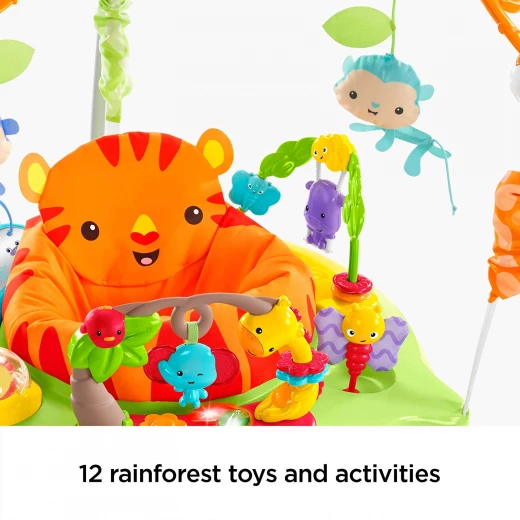 Fisher-Price Roaring Rainforest Jumperoo, New-Born Baby Activity Centre with Music and Lights - فيشر برايس - Image 6