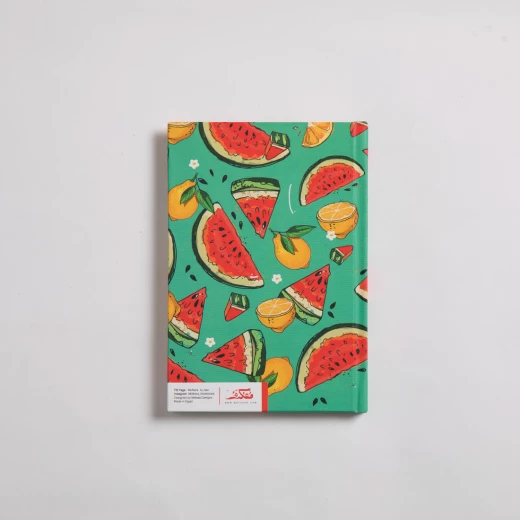 دفتر بغلاف مقوى بتصميم بطيخ مقاس A5 من مفكرة - مفكرة - Image 3