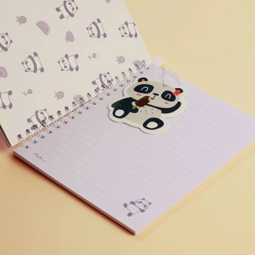 دفتر بأسلاك بتصميم باندا من مفكرة 15 x 18 سم - مفكرة - Image 3