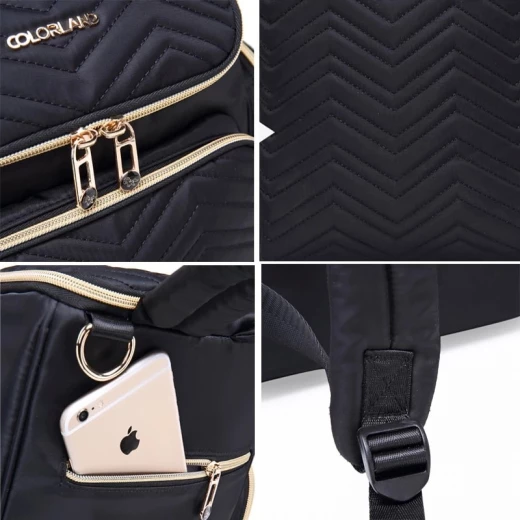 Colorland The Onyx Diaper Bag, Black - كولورلاند - Image 7