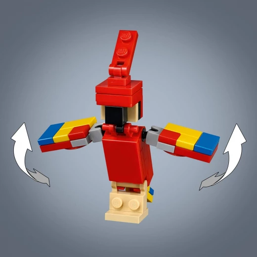 LEGO MineCraft: Steve BigFig with Parrot - ليجو - Image 2