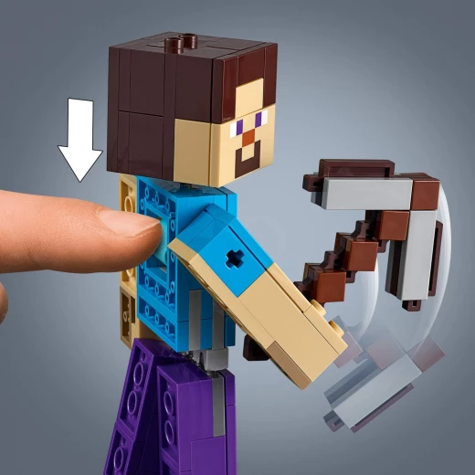 LEGO MineCraft: Steve BigFig with Parrot - ليجو - Image 6