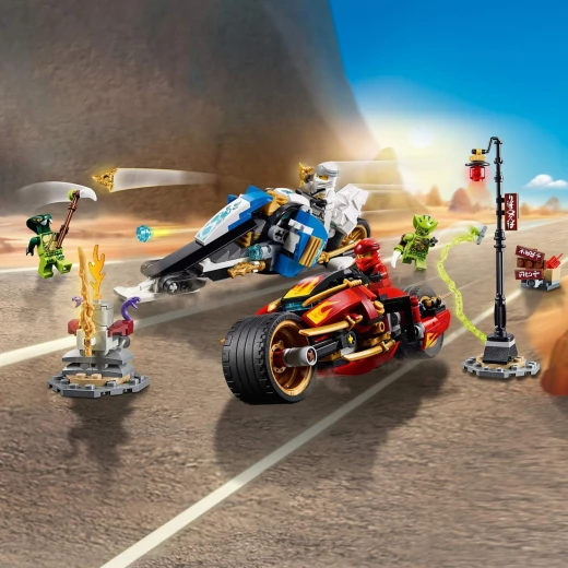 LEGO Ninjago:Kai's Blade Cycle & Zane's Snowmobile, 376 pieces - ليجو - Image 4