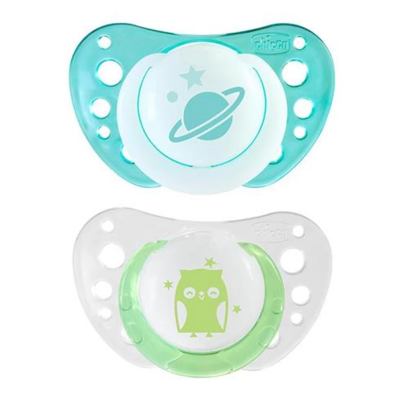 Chicco Physio Air Soothers, 0-6 M- Blue&Green - تشيكو