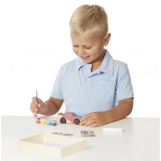 Melissa & Doug Wooden Craft Kit Race Car - Melissa &amp; Doug - Image 3