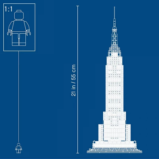 LEGO Architecture Empire State Building New York Landmark Collectible Model Building Set, 1760 pieces - ليجو - Image 4