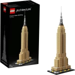 LEGO Architecture Empire State Building New York Landmark Collectible Model Building Set, 1760 pieces - ليجو
