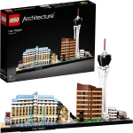 LEGO Architecture Las Vegas Model Building Set with Stratosphere Tower, Bellagio Hotel and Luxor Hotel, Skyline Collection - ليجو