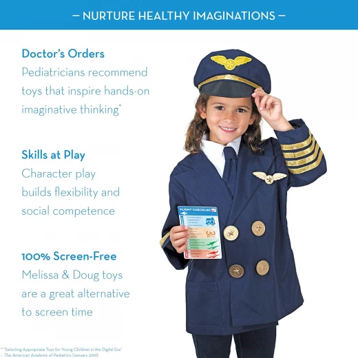 Melissa & Doug Pilot Role Play Costume Set, 3-6 years - Melissa &amp; Doug - Image 3