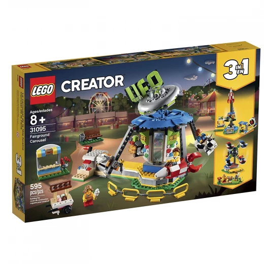 LEGO Creator 3in1 Fairground Carousel Building Kit, New 2019 (595 Pieces) - ليجو - Image 5