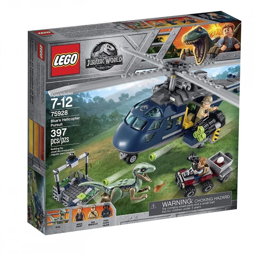 LEGO Jurassic World Blue’s Helicopter Pursuit Building Kit (397 Pieces) - ليجو - Image 3