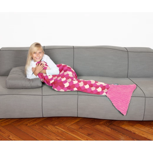 Kanguru The Sirena Kids Fleece mermaid blanket - Pink
