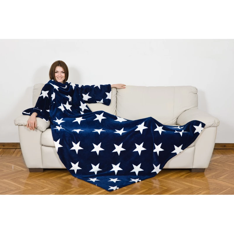 KANGURU Deluxe STARS Fleece Blanket With Sleeves - كانغرو