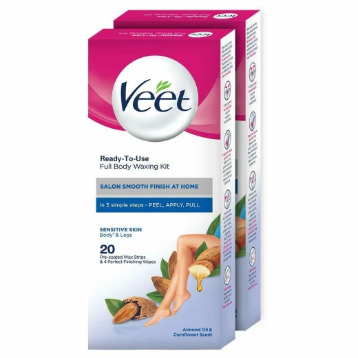 Veet Full Body Waxing Kit for Sensitive Skin - 20 Strips Veet Full Body Waxing Kit for Sensitive Skin - 20 Strips