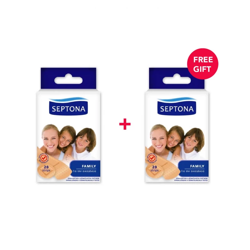 Septona Plasters Family, 20 Pieces - White Friday Offer - Buy 1 Get 1 Free - سيبتونا