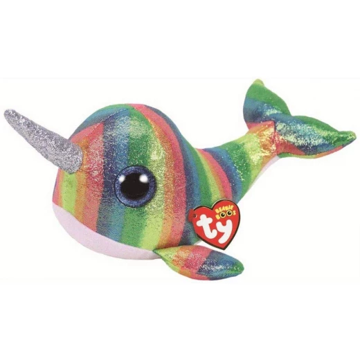 Ty Nori Narwal 24 cm Beanie Boo's – Multicoloured Ty Nori Narwal 24 cm Beanie Boo's – Multicoloured
