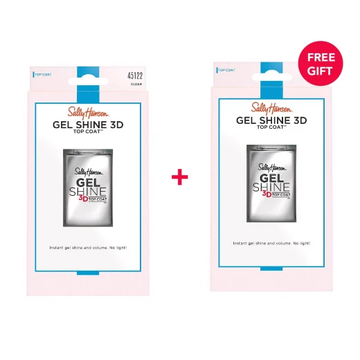 Sally Hansen Treatment Gel Shine 3D Top Coat Nail Polish, 13.3 ml - White Friday Offer - Buy 1 Get 1 Free Sally Hansen Treatment Gel Shine 3D Top Coat Nail Polish, 13.3 ml - White Friday Offer - Buy 1 Get 1 Free