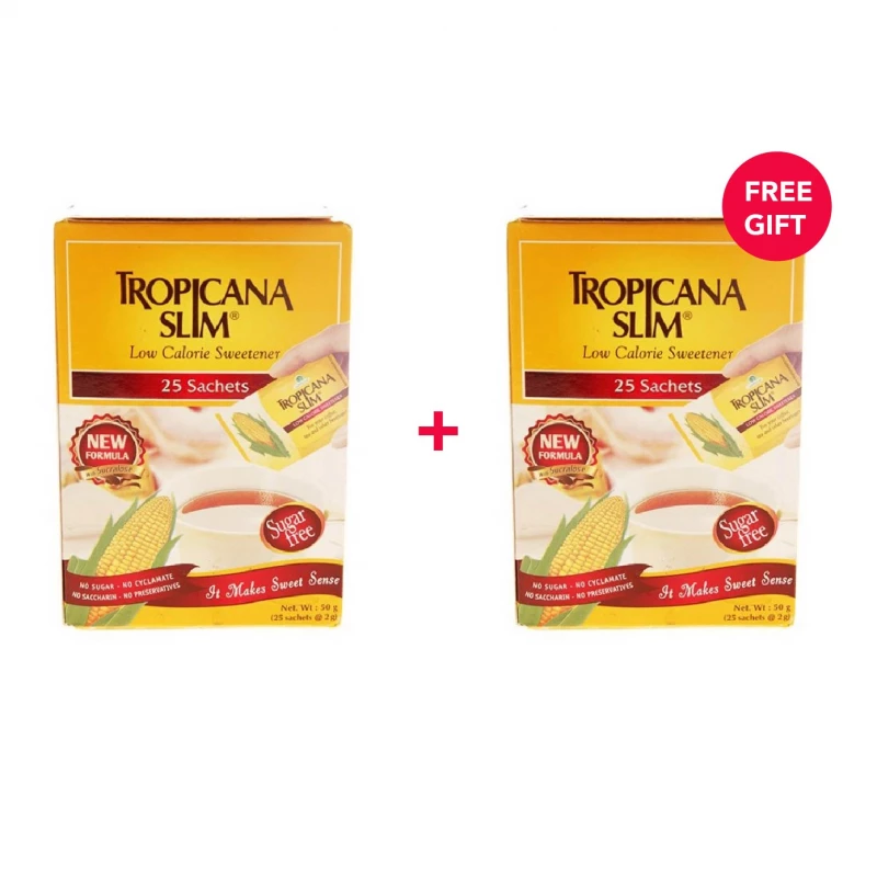 Tropicana Slim Low Calorie Sweetener 25pc - White Friday Offer - Buy 1 Get 1 Free - تروبيكانا سليم