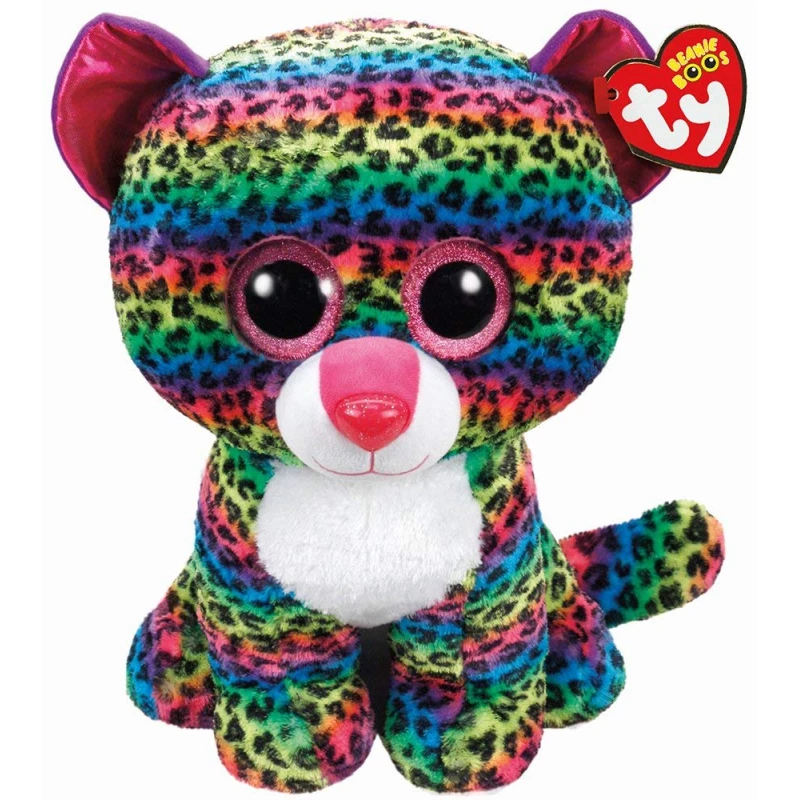 Ty Dotty Leopard Glitter Eyes Glub Sash, Beanie Boo's, Plush, Multicoloured, 72 cm - Ty