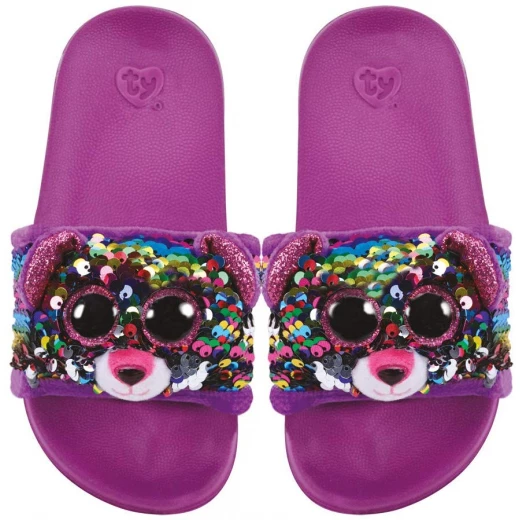 Stuffems Toy Shop Ty Flippable Fashion Slides - Dotty - Size Large (4-6) Stuffems Toy Shop Ty Flippable Fashion Slides - Dotty - Size Large (4-6)