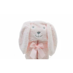 Hooded Towel Blanket (75x100 cm)-Color: Pink