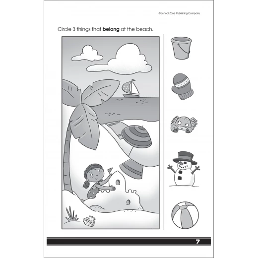 School Zone - Get Ready for Kindergarten Workbook - Ages 3 to 6 - سكول زون - Image 5