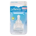 Dr. Brown's Natural Flow Preemie Standard Nipple, 2-Pack - دكتور براونز