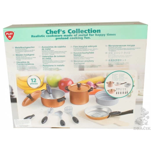 PlayGo Chef's  Collection 12 PCS (Metal  CookWare) - بلاي جرو - Image 2