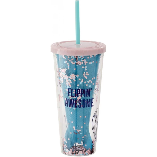 Little Mermaid Drinks Cup, Tinplate, Multicolour, 380 ml - فانكو - Image 3