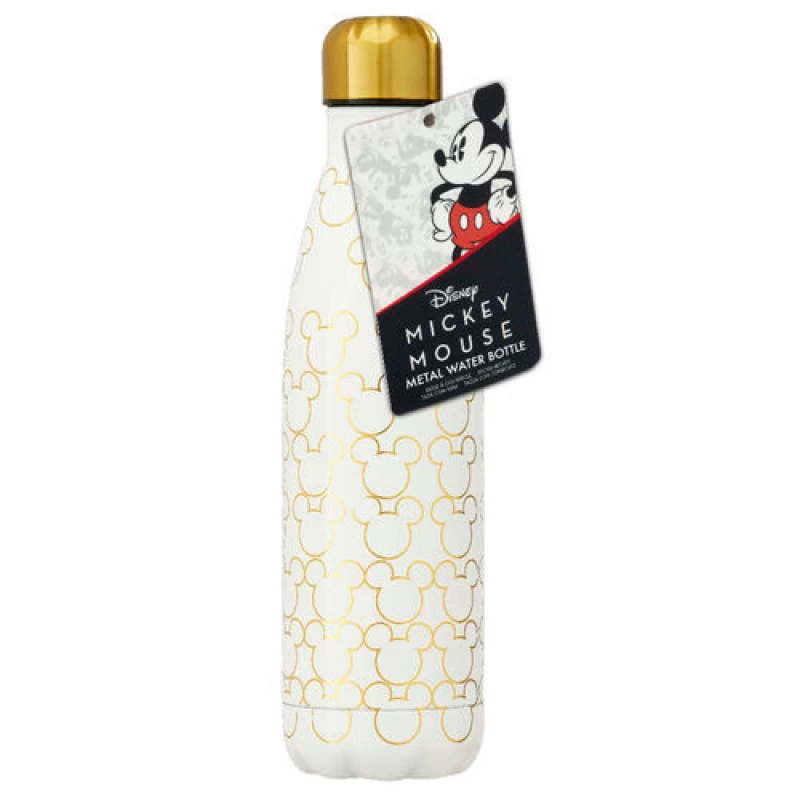 Funko Disney Classic Metal Water Bottle, Stainless Steel,  500 ml - Mickey Outline Print - فانكو