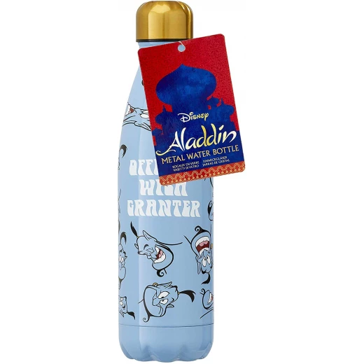 Funko Aladdin Metal Water Bottle, Stainless Steel, 500 ml - Genie Official Wish Granter Funko Aladdin Metal Water Bottle, Stainless Steel, 500 ml - Genie Official Wish Granter
