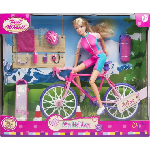 M & C Toys, Kari Michell Doll On Cycling M & C Toys, Kari Michell Doll On Cycling