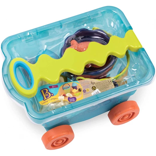 B. toys – Wavy-Wagon – Travel Beach Buggy (Sea Blue) with 11 Funky Sand Toys B. toys – Wavy-Wagon – Travel Beach Buggy (Sea Blue) with 11 Funky Sand Toys