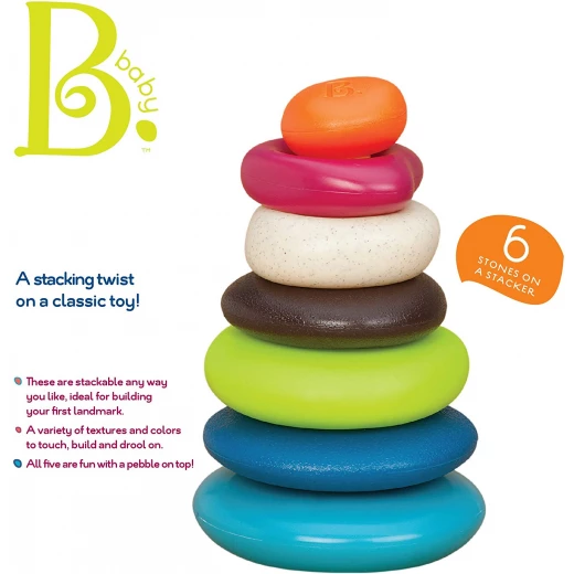 B. Toys – Stacking Rings – Textured Ring Stacker for Babies – Baby Toys 100% Non-Toxic – Early Development Toys B. Toys – Stacking Rings – Textured Ring Stacker for Babies – Baby Toys 100% Non-Toxic – Early Development Toys