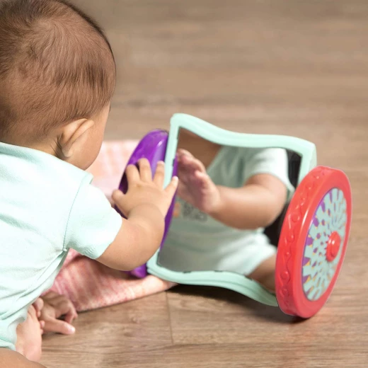 B. Toys – Looky-Looky Crawl Along Mirror – Sensory Crawling Toy for Babies - بي. تويز - Image 3
