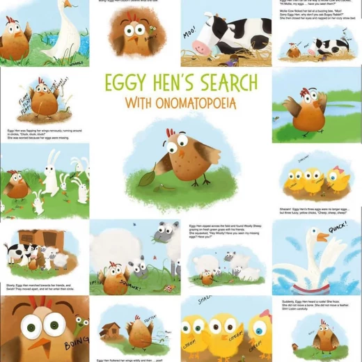 Blooming Books, Eggy Hen’s Search with Onomatopoeia - كتب بلوومنج - Image 3