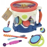 B. toys – Drumroll Please – 7 Musical Instruments Toy Drum Kit for Kids 18 months + (7-Pcs) - بي. تويز