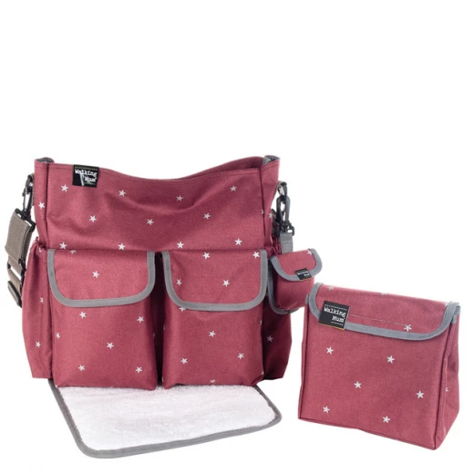 Walking Mum Gaby Winter - Burgundy Basket Bag Walking Mum Gaby Winter - Burgundy Basket Bag