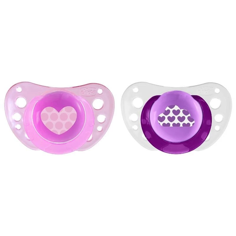 Chicco Physio Air Orthodontic Pink Soother 6-16 شهر + 2pcs - تشيكو