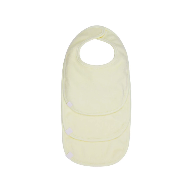 Lassig Newborn Bibs Plain- Yellow - لاسيج