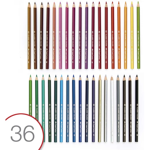 Faber Castell Classic Colour Pencil, Cardboard Wallet Of 36 - فابر كاستل - Image 2