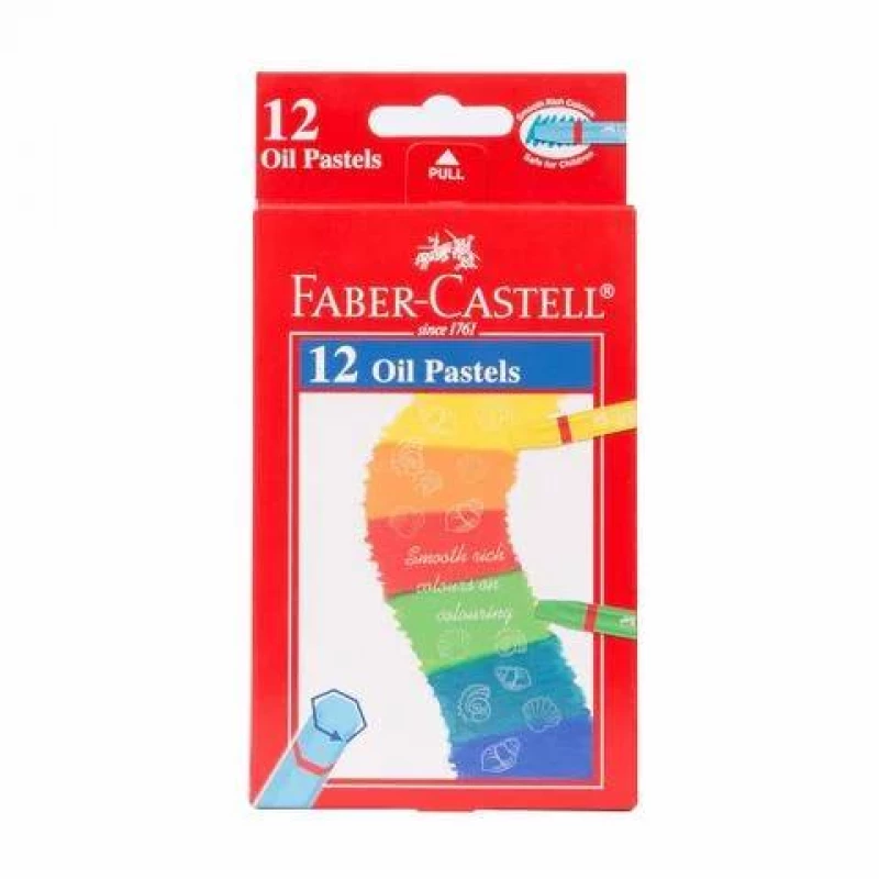Faber Castell Oil Pastel Grip 74mm,12 colors - فابر كاستل