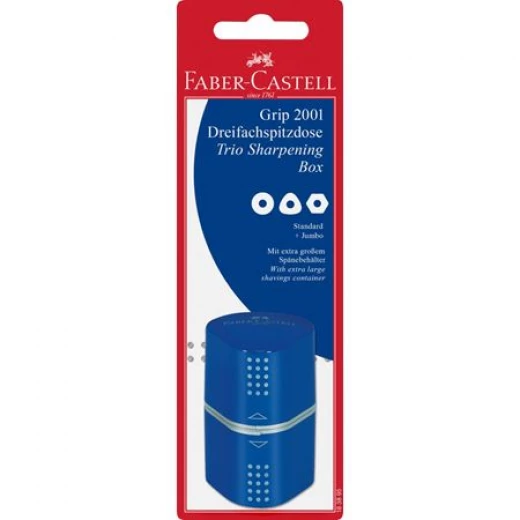 Faber-Castell GRIP Trio Pencil Sharpener, Blue - فابر كاستل - Image 2