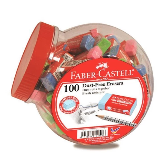 Faber Castell Erasers PVC Free Paper Slv. Pastl 100x Faber Castell Erasers PVC Free Paper Slv. Pastl 100x